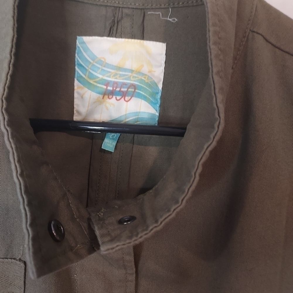 CALI 1850 Military Zara fatigue olive green oversize pearl detail jacket… - Picture 7 of 15